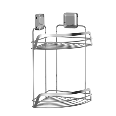 Αγορά Οργανωτής μπάνιου Suction Cup Iron Wire Corner Rack Stainless Steel Shower Caddy 2 βαθμίδες ηλεκτρονική κατασκευή