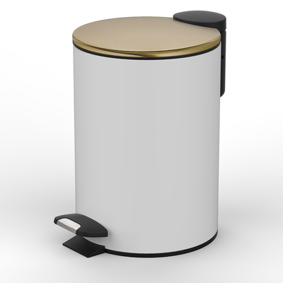 Αγορά 3L / 5L / 8L / 12L / 20L / 30L Στρογγυλό κάδο απορριμμάτων από ανοξείδωτο χάλυβα με πετάλι ποδιών και κάλυψη κυλίνδρων ηλεκτρονική κατασκευή