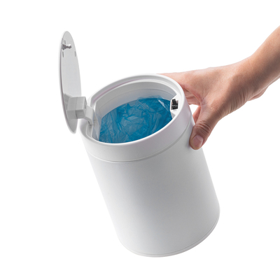 1.5L από ανοξείδωτο χάλυβα Mini Desktop Bin σκουπιδοτενεκέ με ανοιχτό κάλυμμα