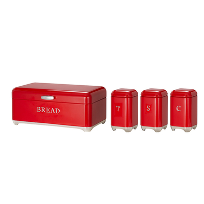 Όλες οι εποχές Crown Series Metal Bread Bin Set Tea Can Coffee Can Κουζίνα Αποθήκευση Κουζίνα Κουζίνα Οργανωτής Κουζίνας